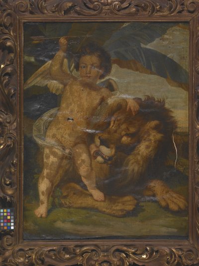 Poder do amor sobre a força (óleo sobre tela) de Unknown artist