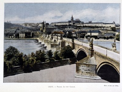Praga, Ponte Charles, final do século XIX de Unknown artist