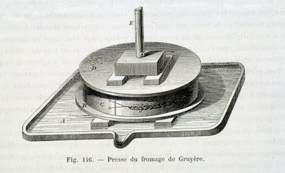Presse à gruyère - in "As maravilhas da indústria" de Louis Figuier de Unknown artist