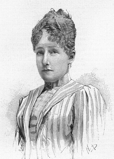 Princesa Stephanie da Bélgica (1864 - 1945), filha de Leopold II da Bélgica, esposa de Rodolfo de Habsburgos. de Unknown artist