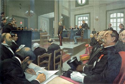 O julgamento de Dreyfus em Rennes de Unknown artist