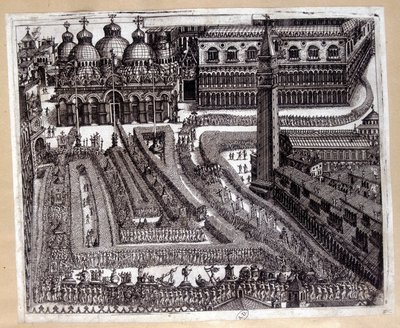 Procissão em Veneza, no século XVII de Unknown artist
