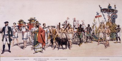 Procissão das vindimas e carruagem de Bacchus (Bacco) - no "Álbum oficial do festival dos viticultores". de Unknown artist