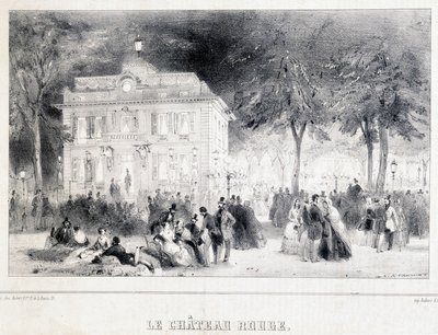 Recepção em frente ao castelo vermelho. de Unknown artist