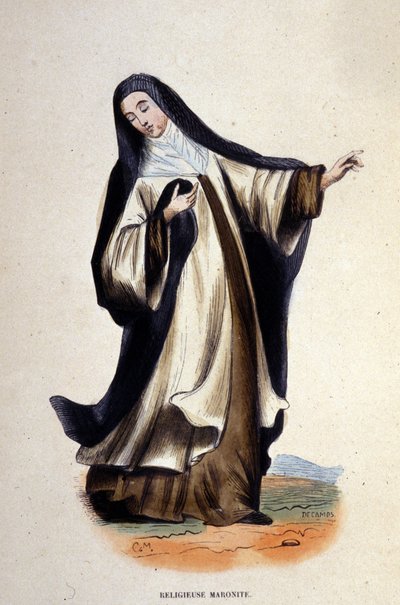 Religioso maronita. Gravação de um álbum sobre ordens religiosas, Paris de Unknown artist