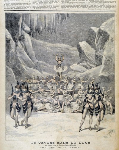 Representação no Teatro da Porta Saint Martin da "Viagem na Lua" - no "Le Petite Journal" de 04/09/1892 de Unknown artist