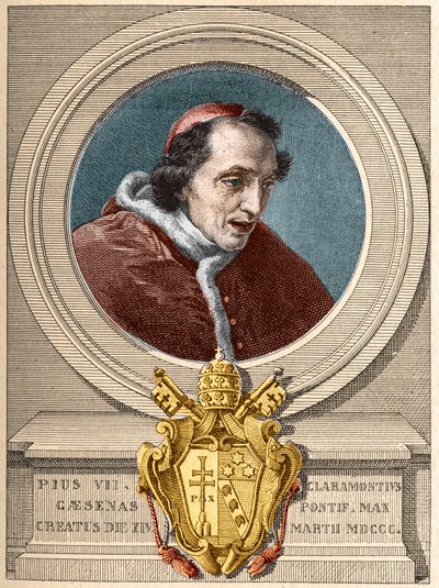 Representação do Papa Pio VII (Pio ou Pio) (1800-1823). de Unknown artist