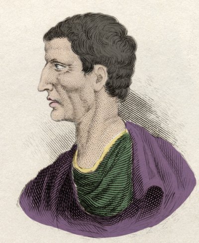 Representação do político romano Lucius Cornelius Sulla (Silla ou Sylla) (138-68 AC). Gravura do século XIX. de Unknown artist
