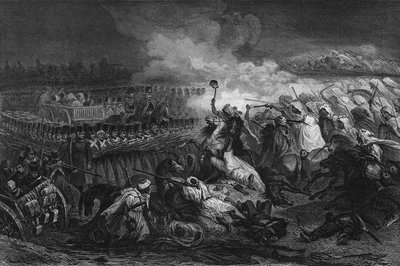A reforma dos árabes em frente à praça formada pelo exército francês em Constantino em 1837, em "Algerie ancienne et moderne" de Leon Galibert de Unknown artist