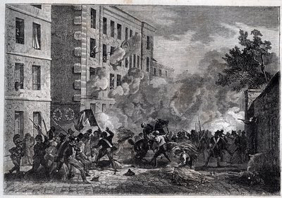 Revolução 1830 - Morte do politécnico Louis Vaneau (Vanneau de Unknown artist