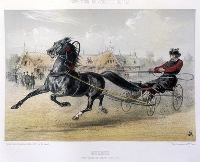 Rússia: Orloff trotter da raça - em "The Centaur" 1867 de Unknown artist