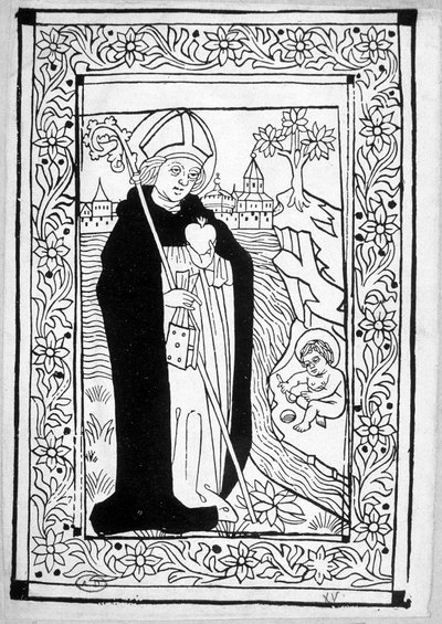 Santo Agostinho - gravura de Unknown artist