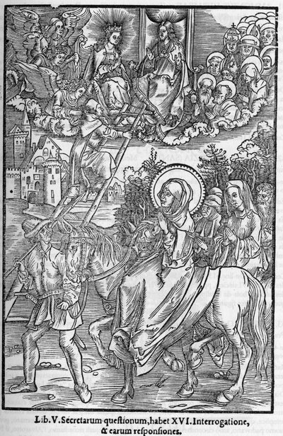 Santa Brigitte de Suede (Santa Brigitta di Svezia) (Brigida, Bridget, Brigite) (1303-1373). Viúva, fundadora da Ordem do Santo Salvador. Gravura em "Memoriale effigiatum librorum prophetiarum seu visionum" (Memoriale effigiatum librorum prophetiarum seu vi de Unknown artist