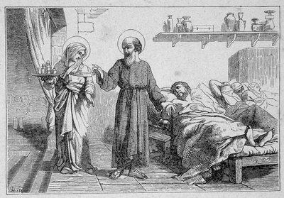 São Julião o Hospitaleiro e seus companheiros, mártires de Unknown artist