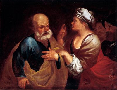 A negação de São Pedro (óleo sobre tela de Unknown artist