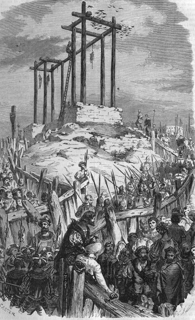 O Samblancay morreu, que foi enforcado em 1527. de Unknown artist