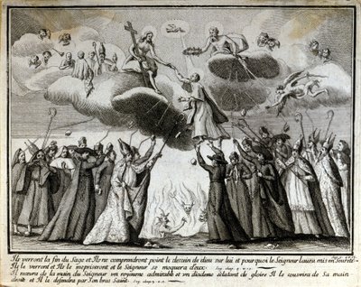 Vinheta satírica contra o Jansenismo. de Unknown artist