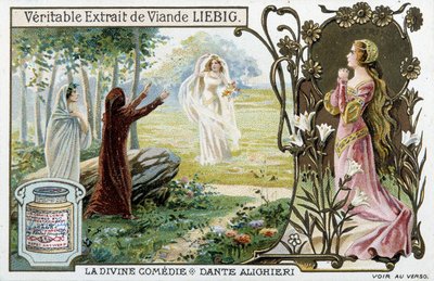 Cena da Divina Comédia de Dante - Chromo. Liébig, final do século XIX de Unknown artist