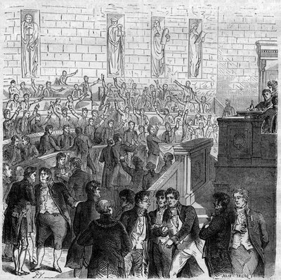 Sessão da Câmara ou Eleição de Abbe Gregoire (1750-1831) fu cassee de Unknown artist