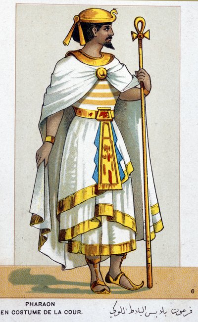 Série de cromolitógrafos de trajes de ópera por ocasião da primeira representação da Aida de Giuseppe Verdi: o faraó. 1872 de Unknown artist