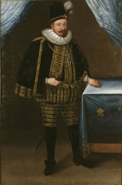 Sigismundo III Vasa, roi de Pologne - Retrato de Sigismundo III Vasa, Rei da Polônia (1566-1632), Anônimo . Óleo sobre tela de Unknown artist