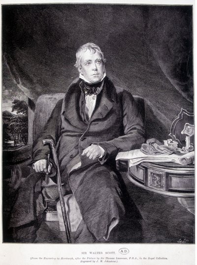 Sir John Walter Scott 1771/1832, escritor e poeta inglês. de Unknown artist