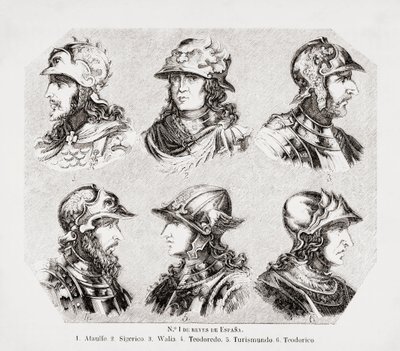 Seis reis visigodos de Espanha, de Unknown artist