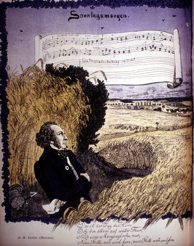 Sonntagsmorgen, -in Op. 77 n¡1, sheet music de Félix mendelssohn - Bartholdy (1809-1847). de Unknown artist