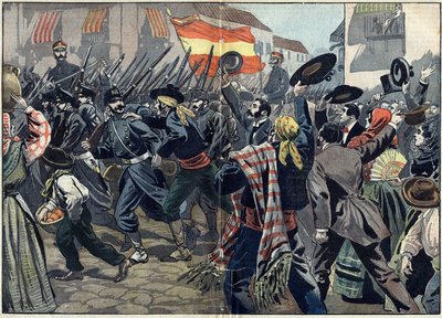Guerra Hispano-americana ou Guerra da Independência de Cuba (1868-1898) entre Espanha e América do Norte de Unknown artist