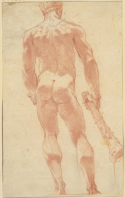 Hércules em pé na vista traseira de Unknown