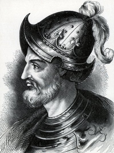 Estêvão de Blois (Estêvão de Inglaterra, c1097-1154), c1900 (gravura) de Unknown artist