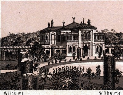 Stuttgart, Alemanha: vista de Wilhelma. em "O mundo ilustra 168 vistas" Sem data (final do século XIX) de Unknown artist