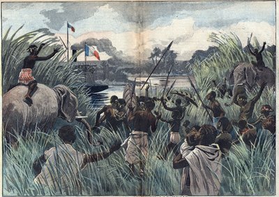 Tomando posse do Lago Chade (África) de Unknown artist