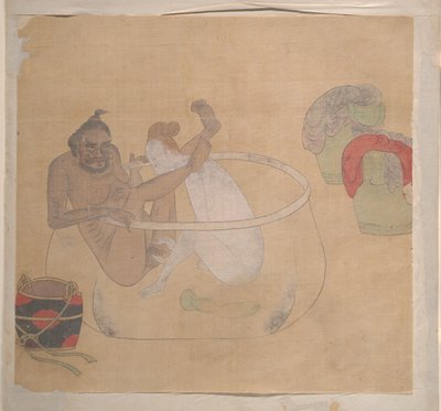 Oficial tártaro com senhora loira de Unknown Artist