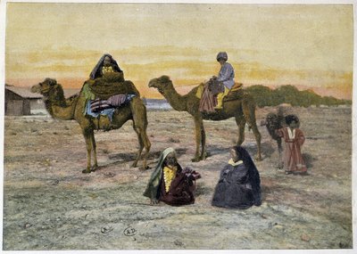 Tekes (nómadas russos) e seus camelos, finais do século XIX de Unknown artist