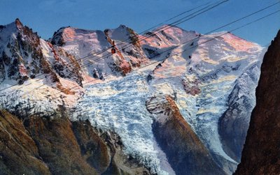 Telepherique Planpraz-le-Brevent Chamonix, Haute-Savoie, Rhone-Alpes, França de Unknown Artist