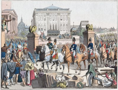As Forças Aliadas marcham para Paris em 31 de março de Unknown artist