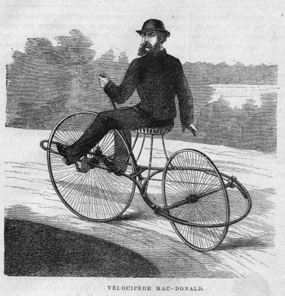 O velocipede americano Mac-Donald. 1869 de Unknown artist