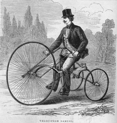 O velocipede americano de Isaac Samuel. 1869 de Unknown artist