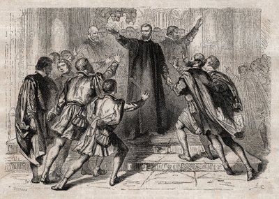 O anabatista reconheceu João de Leiden de Unknown