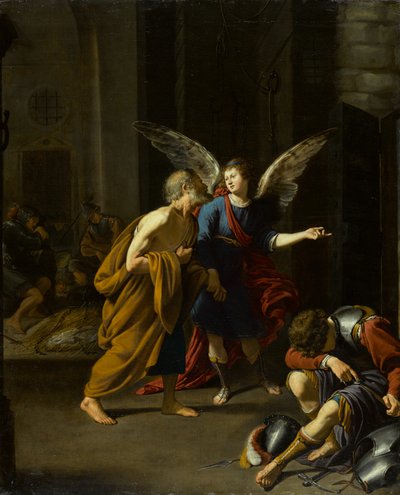 O Anjo Libertando São Pedro da Prisão, por volta de 1625-1635 (óleo sobre tela) de Unknown artist