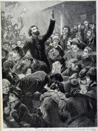 A Armee da Salvação - Distribuição na Sede da Whitechapel Road em 1881 de Unknown artist