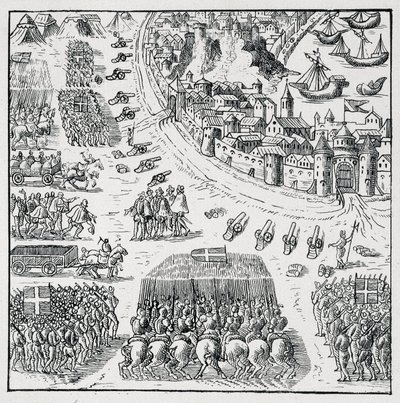 Tendo o Duque de Anjou (Henrique III) sido eleito rei da Polónia (em 1573) e forçado a ir e tomar posse desta coroa incessantemente, o cerco de La Rochelle foi levantado, e aos Rochellois foi concedido tudo o que eles pediam para si e para de Unknown artist