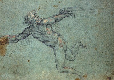 A Queda de Ícaro - "A Queda de Ícaro" Desenho do século XVII de Unknown artist