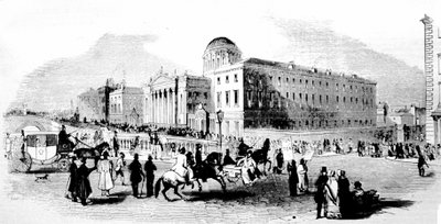 Os Quatro Tribunais. Dublin. Gravura do século XIX. de Unknown artist