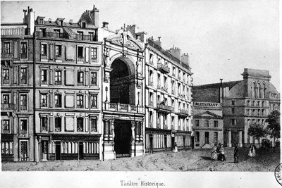 O Teatro Histórico no século XIX - gravura, Carnavalet.¿ de Unknown artist