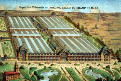 O Palais du Champ de Mars na Exposição Universal de Paris, em 1878 de Unknown artist