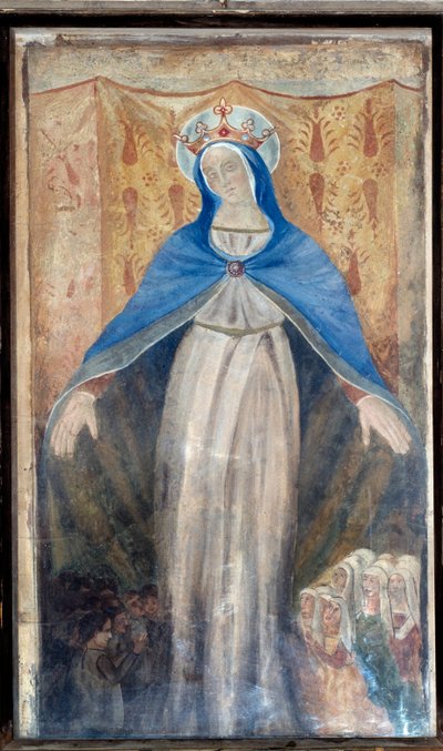 A Virgem, Painel Central do Tríptico (fresco de Unknown artist