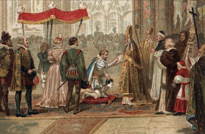 A abjuração de Henrique IV Rei de França em Saint Denis, em 25 de julho de Unknown artist