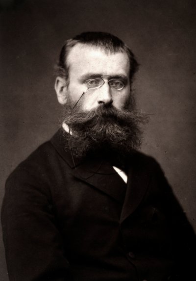 O artista Georges Laugée fotografado por ocasião do Salão de Paris de 1881 de Unknown